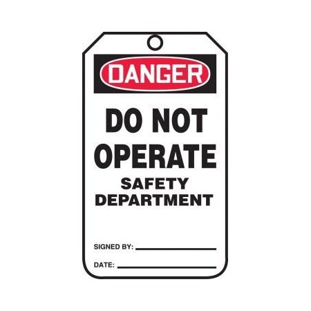 OSHA DANGER SAFETY TAG DO NOT MDT214CTP